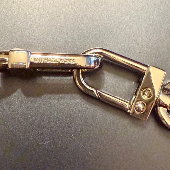 Michael Kors Chunky Braided Blue Silver Link Necklace - Picture 6 of 7